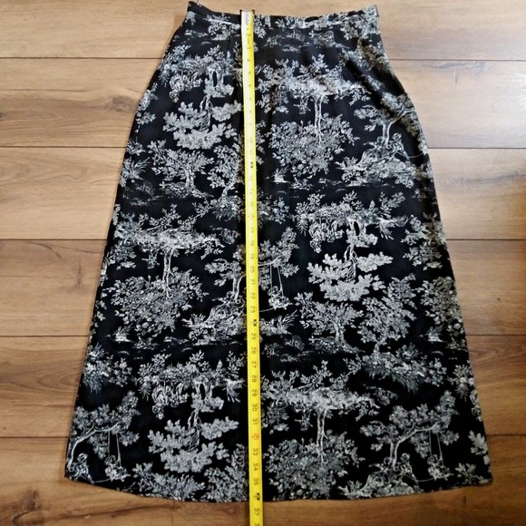 Vintage Kathie Lee Collection Retro Skirt BoHo Size 12 Bohemian Black Tree Y2K - Picture 8 of 8